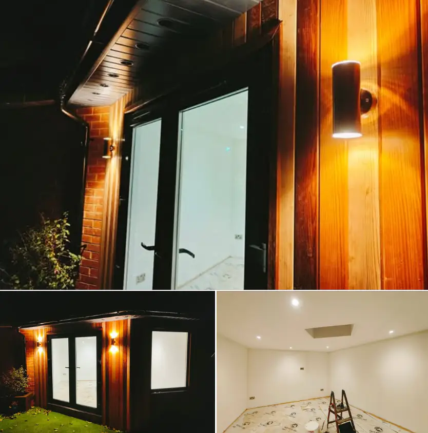 Neat socket outlets and pendant lights in domestic house rewire